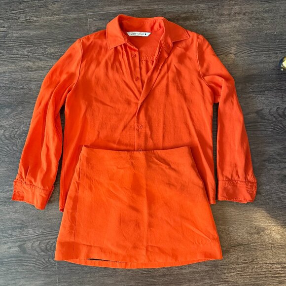Zara Dresses & Skirts - ORANGE SET FROM ZARA